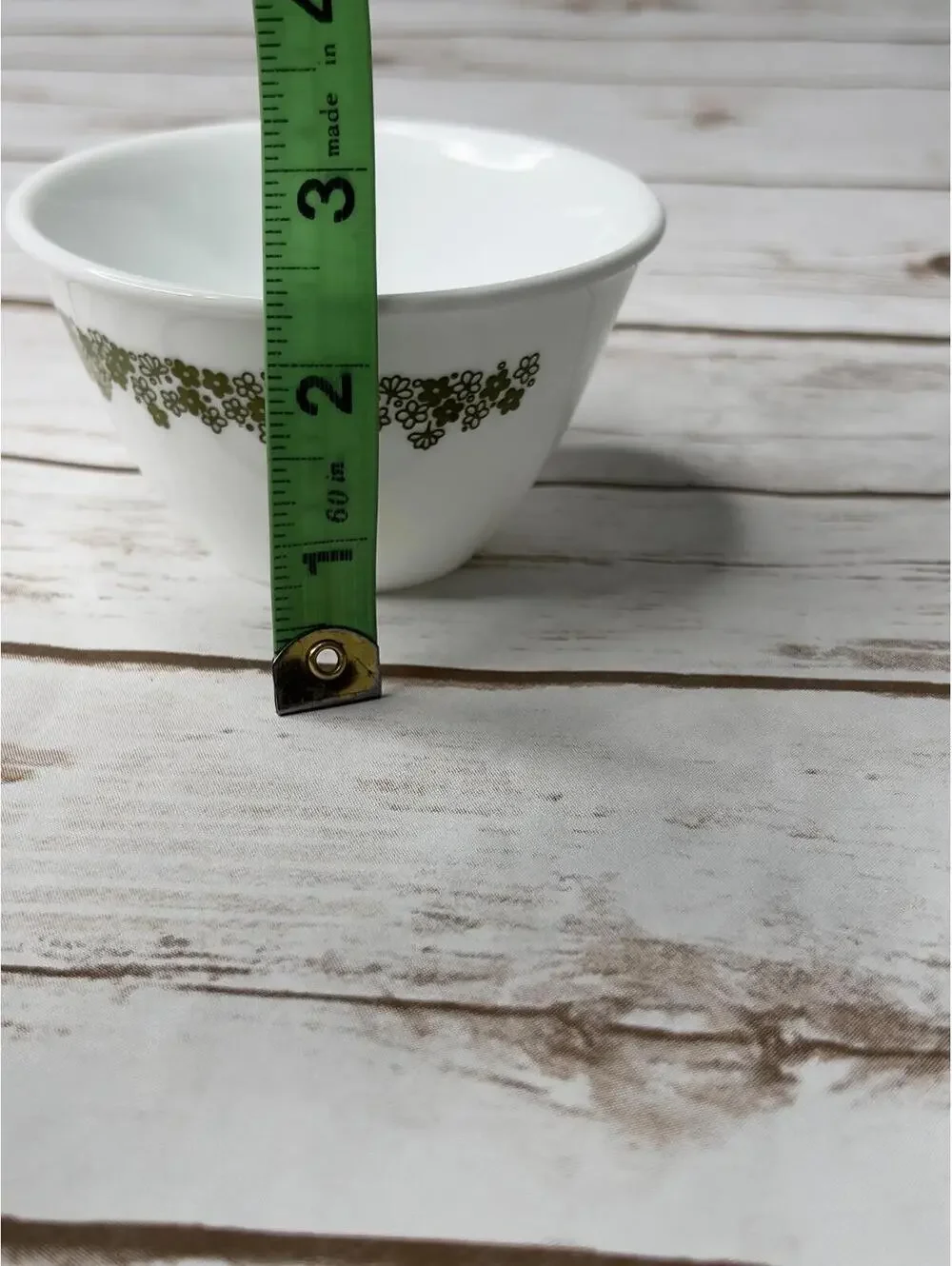 Corelle Vintage Green Floral Patterned Handless Cup/Mug‎